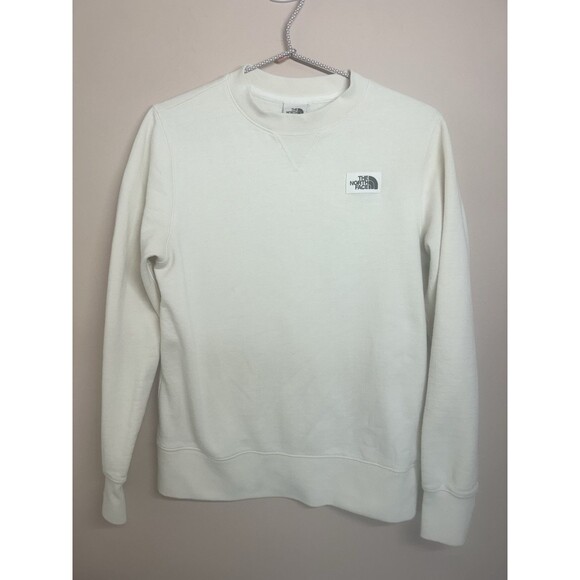 The North Face Tops - THE NORTH FACE Heritage Patch Crew Sweatshirt Small Eggshell Cream Athletic Fit